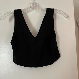 Black Crop Top-Dressy